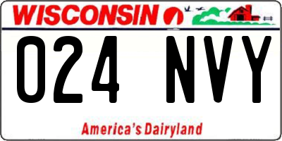 WI license plate 024NVY