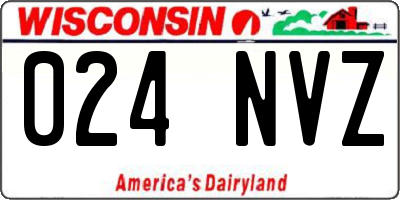 WI license plate 024NVZ