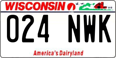 WI license plate 024NWK