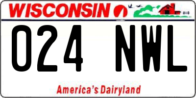 WI license plate 024NWL
