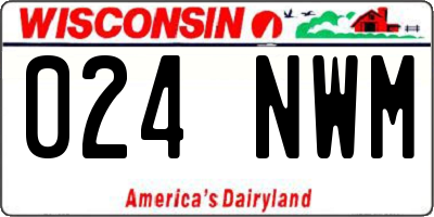 WI license plate 024NWM