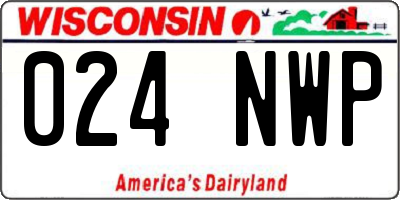 WI license plate 024NWP