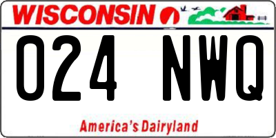 WI license plate 024NWQ