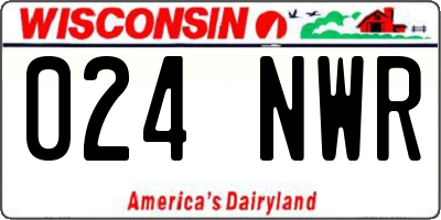 WI license plate 024NWR