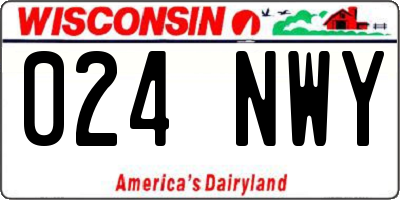 WI license plate 024NWY