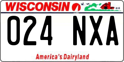 WI license plate 024NXA