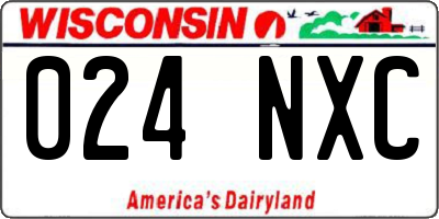 WI license plate 024NXC