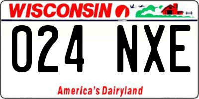WI license plate 024NXE
