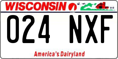 WI license plate 024NXF