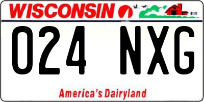 WI license plate 024NXG
