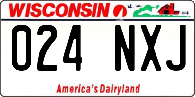 WI license plate 024NXJ