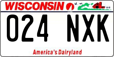 WI license plate 024NXK