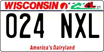 WI license plate 024NXL