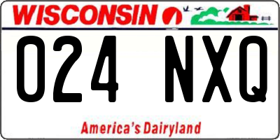 WI license plate 024NXQ
