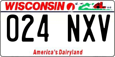 WI license plate 024NXV