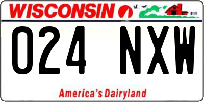 WI license plate 024NXW