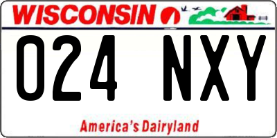 WI license plate 024NXY