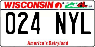 WI license plate 024NYL