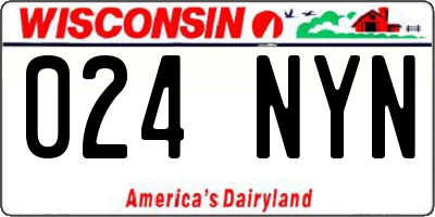 WI license plate 024NYN
