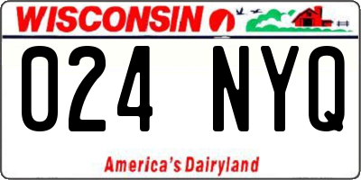 WI license plate 024NYQ