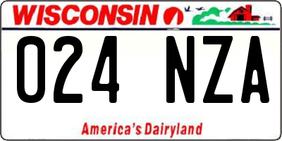 WI license plate 024NZA