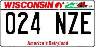 WI license plate 024NZE