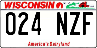 WI license plate 024NZF