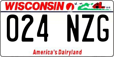 WI license plate 024NZG