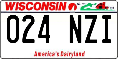 WI license plate 024NZI