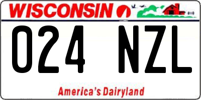 WI license plate 024NZL