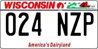 WI license plate 024NZP