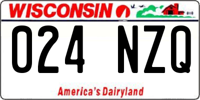 WI license plate 024NZQ