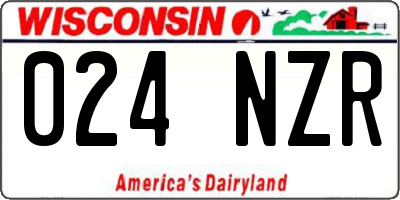 WI license plate 024NZR