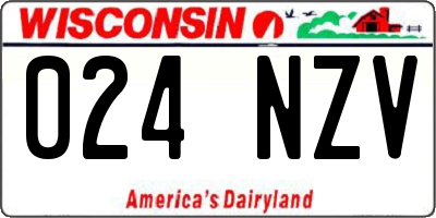 WI license plate 024NZV