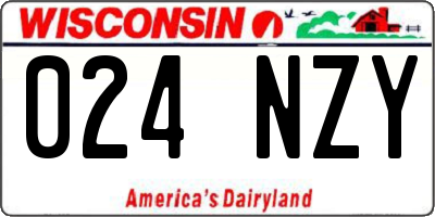 WI license plate 024NZY