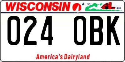 WI license plate 024OBK
