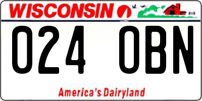WI license plate 024OBN