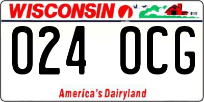 WI license plate 024OCG