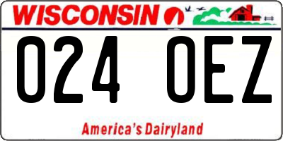 WI license plate 024OEZ