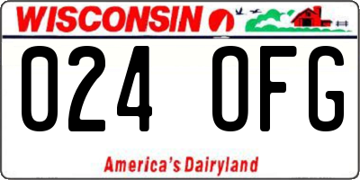 WI license plate 024OFG