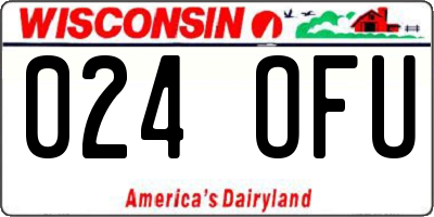 WI license plate 024OFU