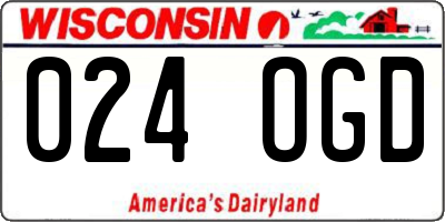 WI license plate 024OGD