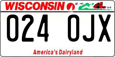 WI license plate 024OJX