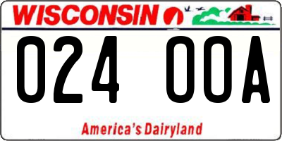 WI license plate 024OOA