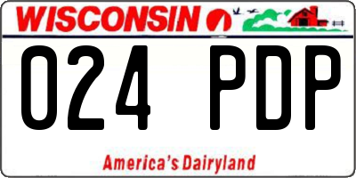 WI license plate 024PDP