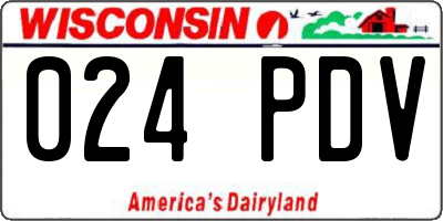 WI license plate 024PDV