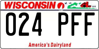 WI license plate 024PFF