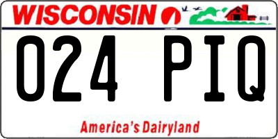 WI license plate 024PIQ