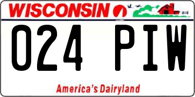 WI license plate 024PIW