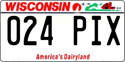 WI license plate 024PIX